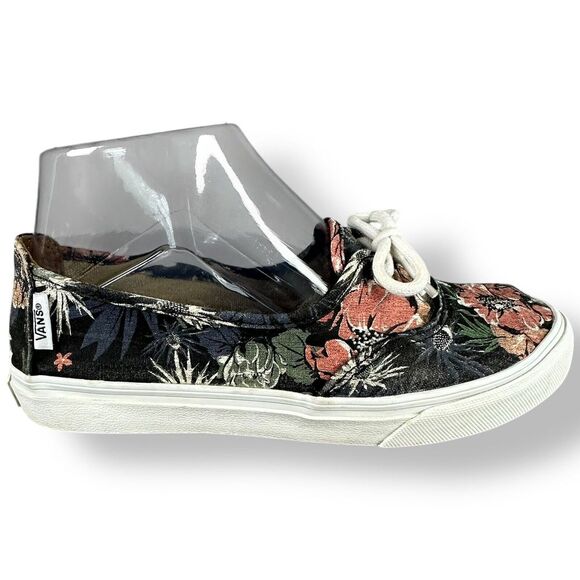 Vans Moody Floral Rose Lace Up Ballet Flats‎ Slip On Shoes Women's size 5.5 GUC - Picture 6 of 10
